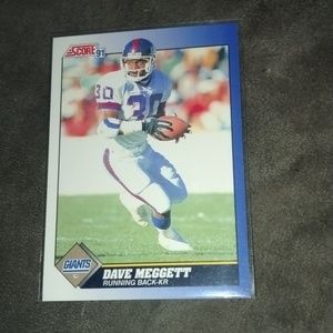 Dave meggett score 1991 New York Giants football card
